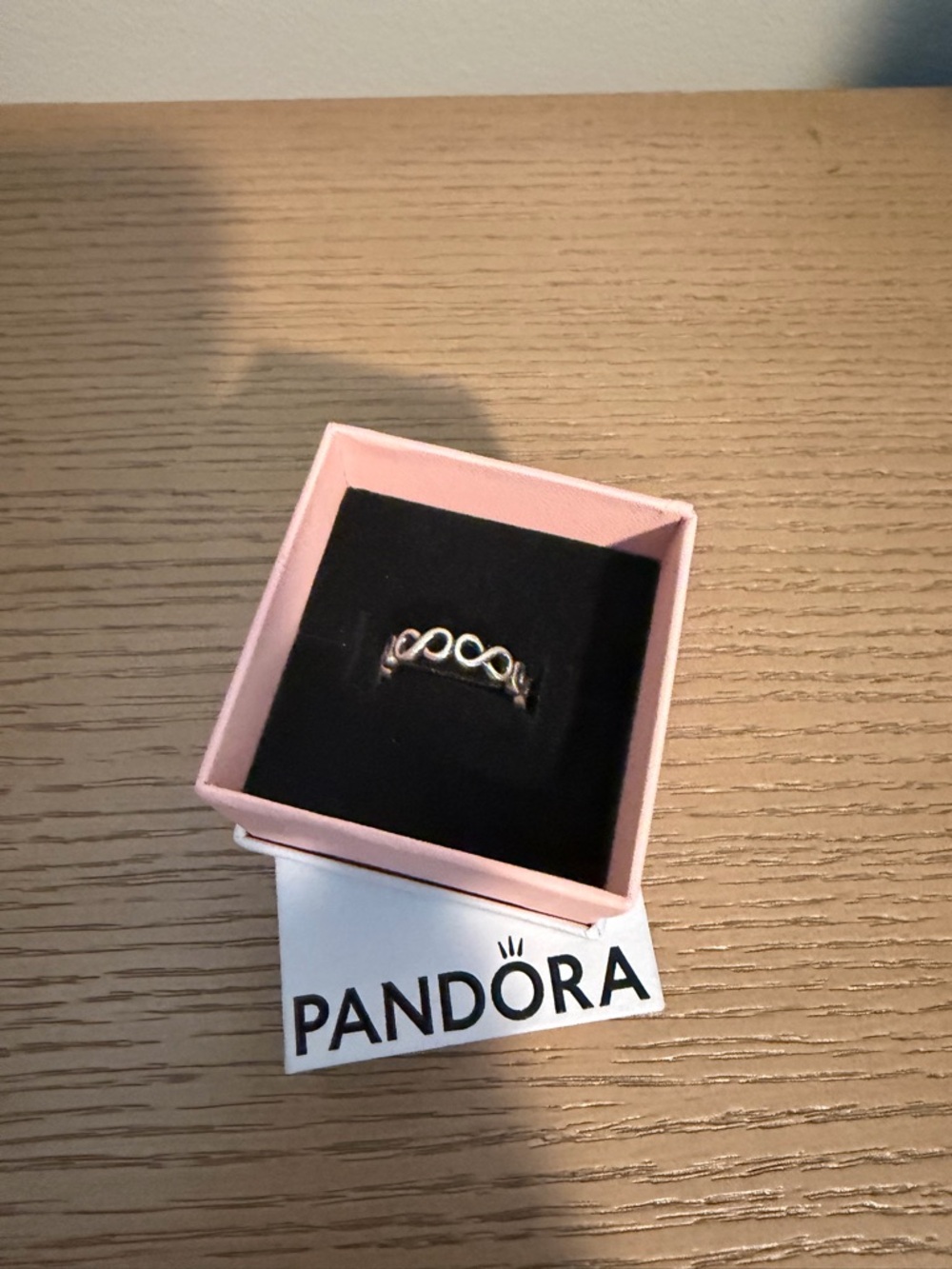 Pandora Silver Infinity Ring with box
